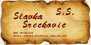 Slavka Srećković vizit kartica